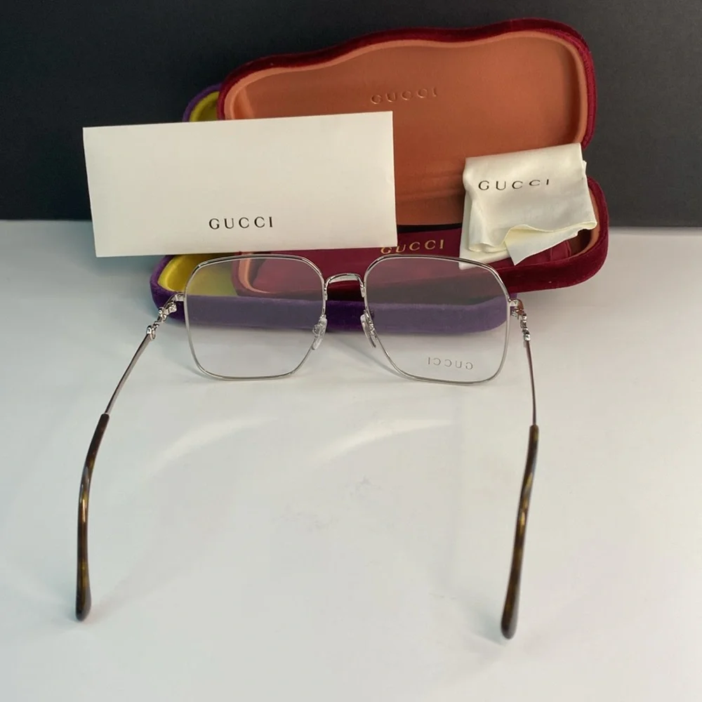 New Authentic GG0952o Gucci Glasses 'Silver Black' GG0952O-003